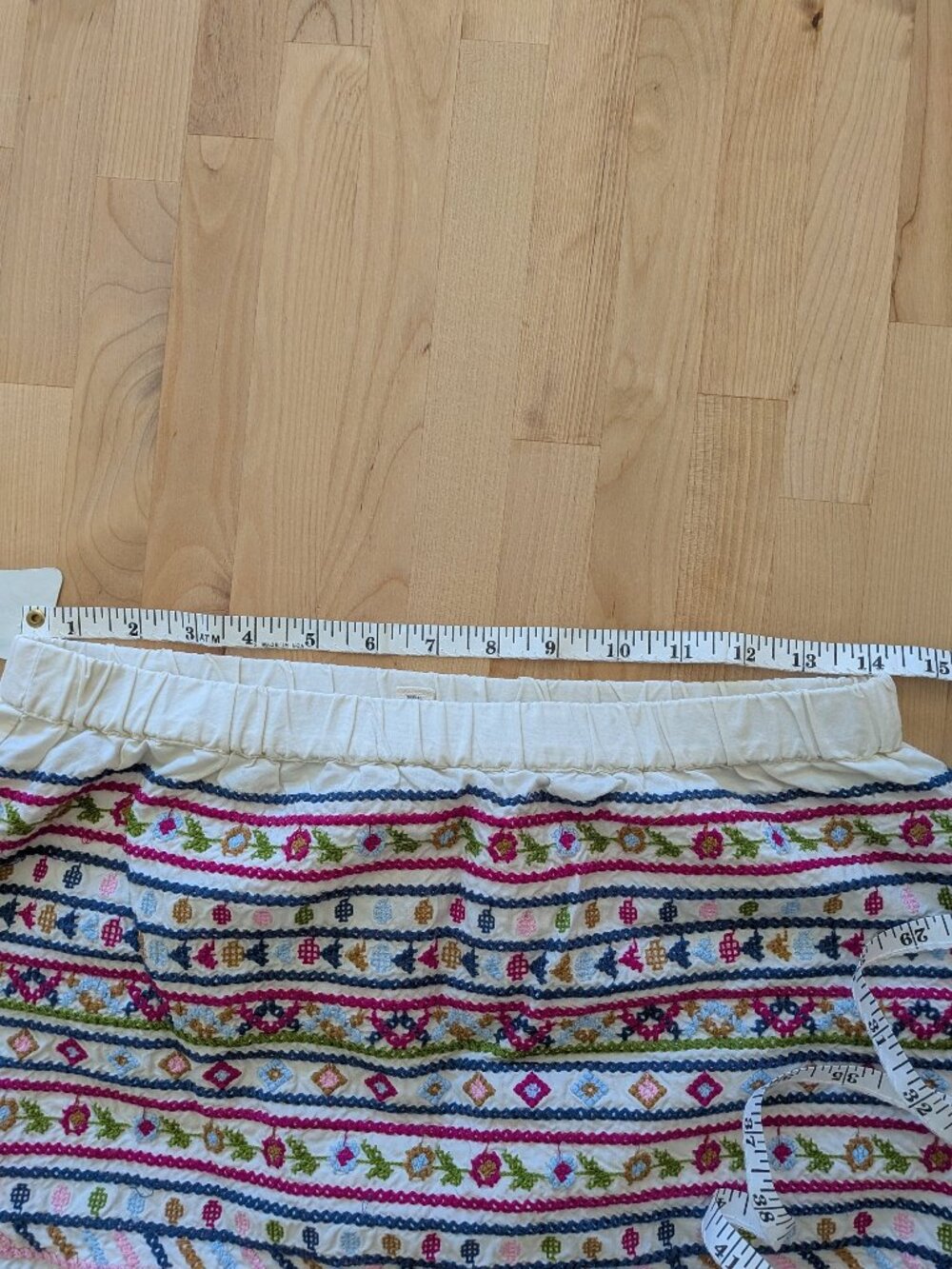 Lands' End Embroidered Skirt size XS - Picture 3 of 9